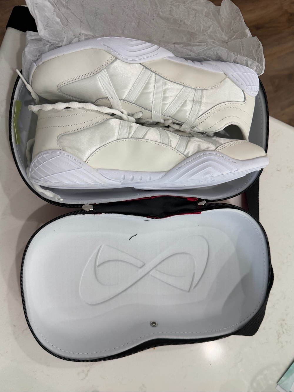 White nfinity cheer shoes size 11